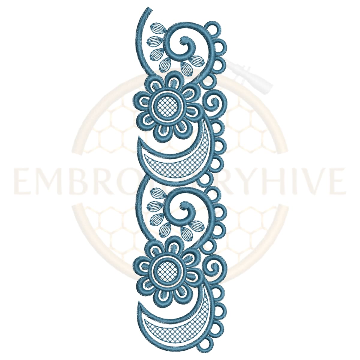 Buy floral border machine embroidery design