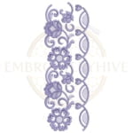 Buy floral border machine embroidery design