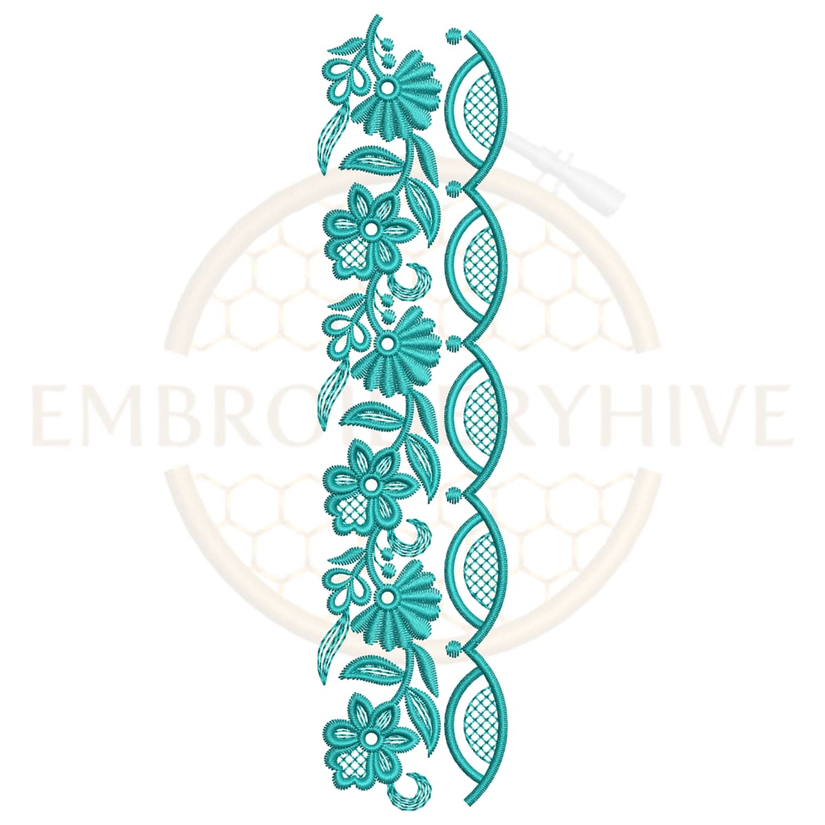 Buy floral border machine embroidery design