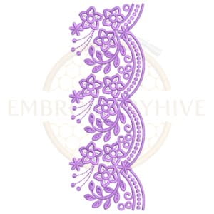 Buy floral border machine embroidery design