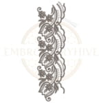 Buy floral border machine embroidery design