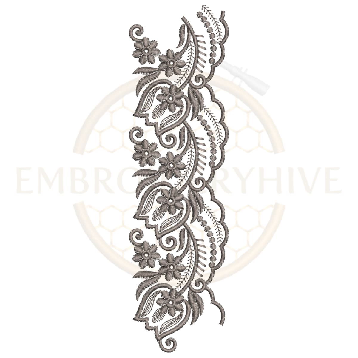 Buy floral border machine embroidery design