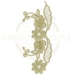 Buy floral border machine embroidery design