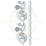 Buy floral border machine embroidery design