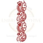 Buy floral border machine embroidery design