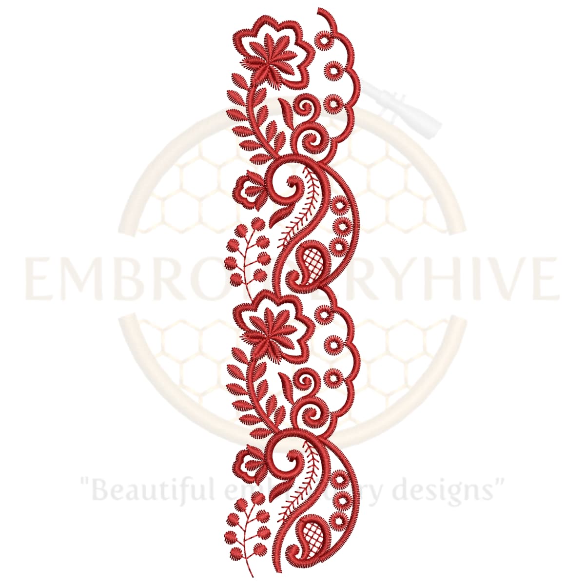 Buy floral border machine embroidery design