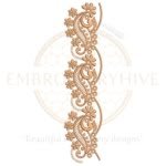 Buy floral border machine embroidery design
