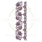 Buy floral border machine embroidery design