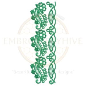 Buy floral border machine embroidery design
