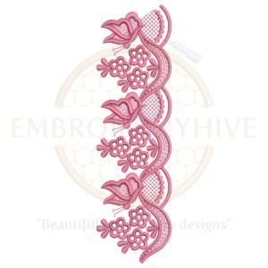 Buy floral border machine embroidery design