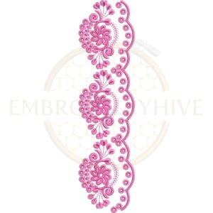 Buy Floral border machine embroidery design