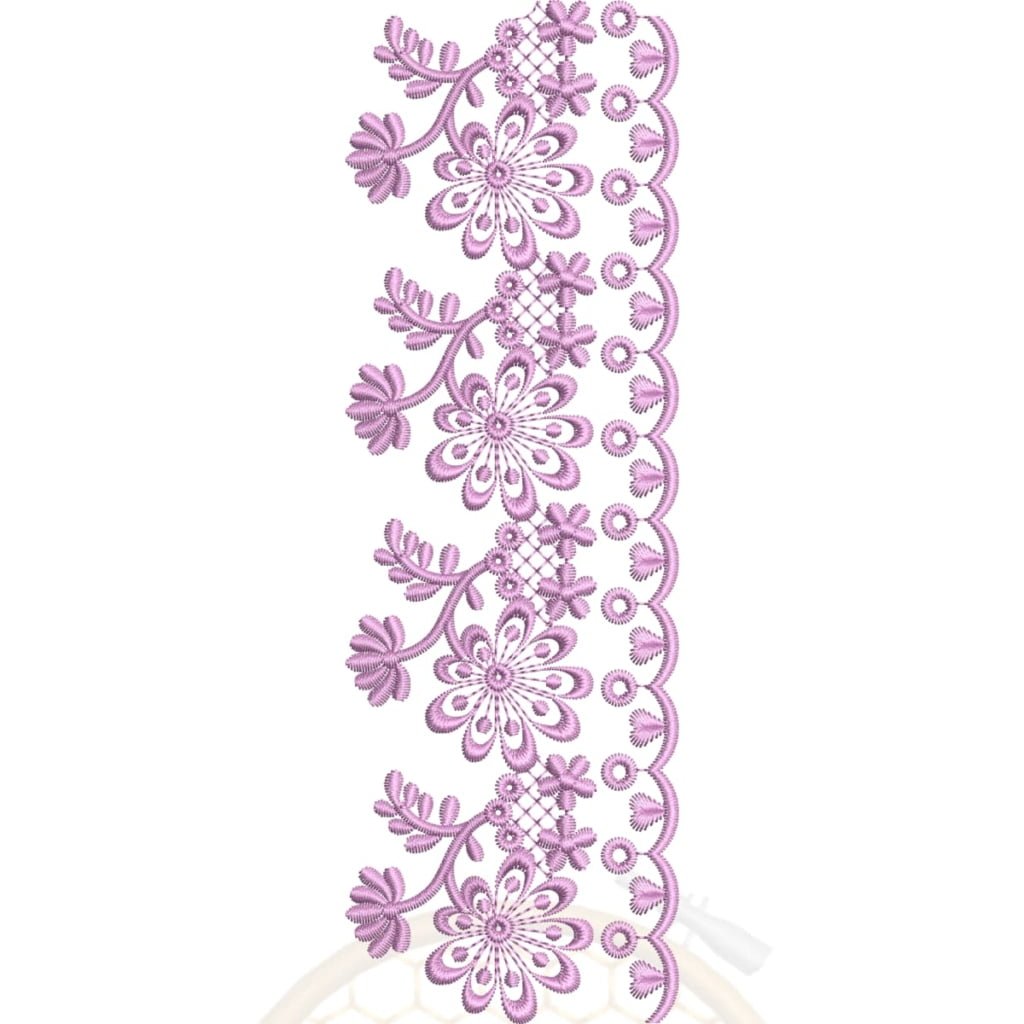 Buy floral border machine embroidery design