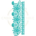 Buy floral border machine embroidery design