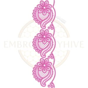 Buy floral border machine embroidery design