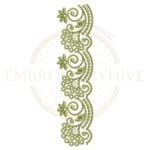 Buy flower border machine embroidery design