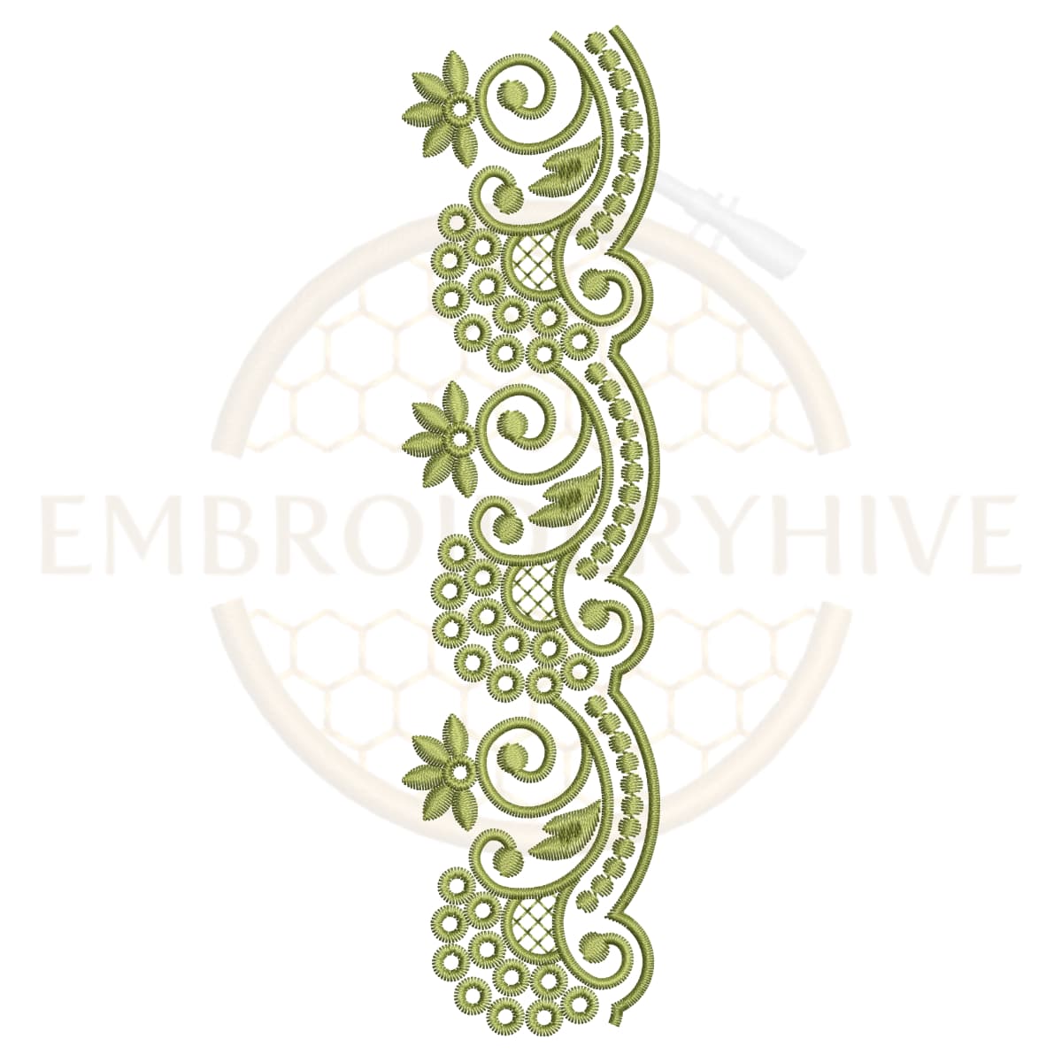 Buy flower border machine embroidery design