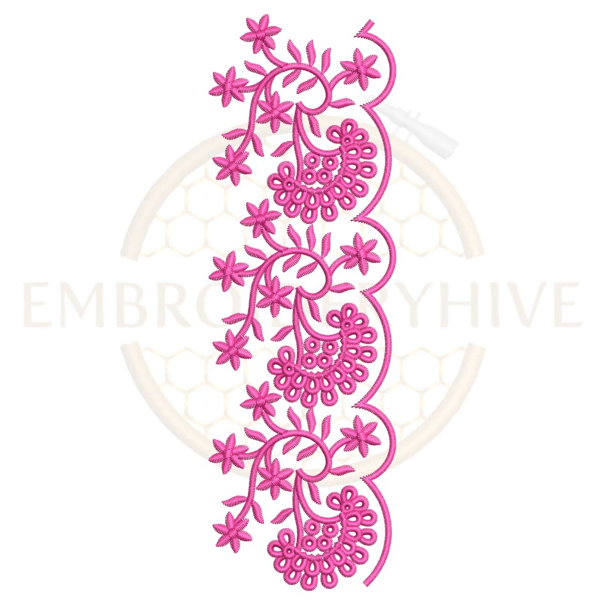 Buy flower border machine embroidery design