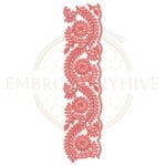 Buy flower border machine embroidery design