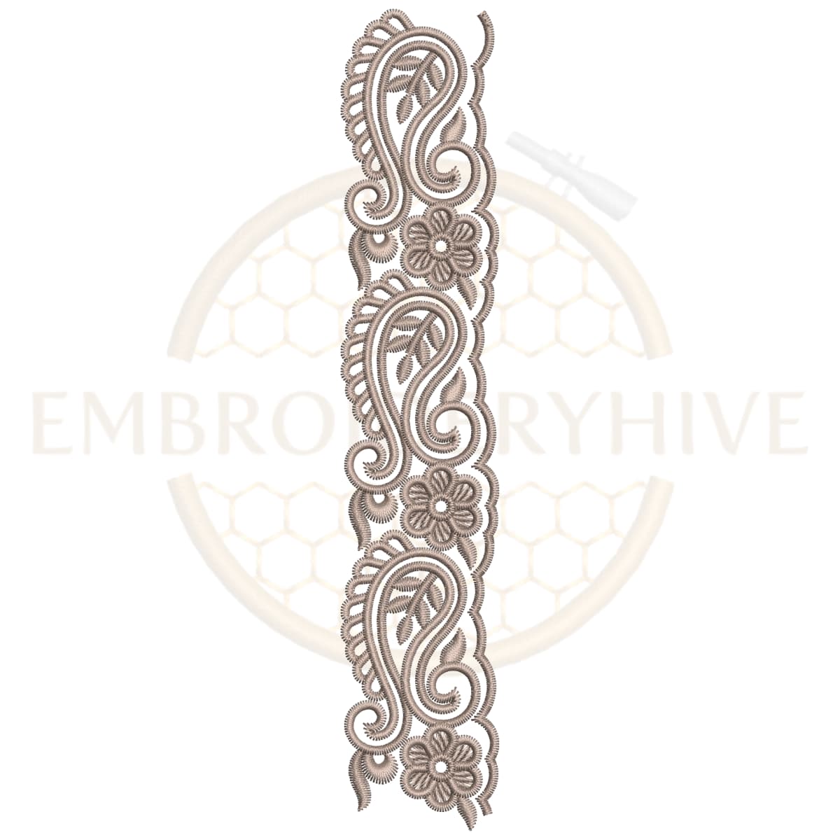 Buy flower border machine embroidery design