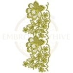 Buy flower border machine embroidery design