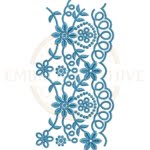 Buy flower border machine embroidery design