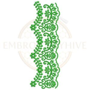 Buy flower border machine embroidery design