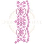 Buy flower border machine embroidery design