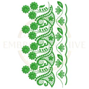 Buy flower border machine embroidery design
