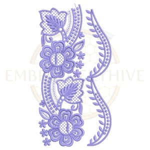 Buy flower border machine embroidery design