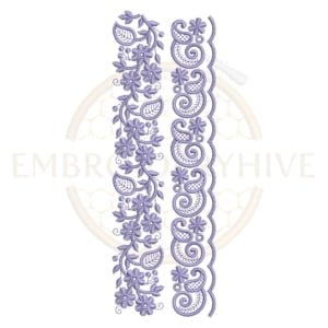 Buy flower border machine embroidery design