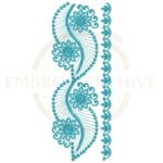 Buy flower border machine embroidery design