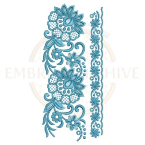 Buy flower border machine embroidery design