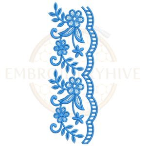 Buy flower border machine embroidery design