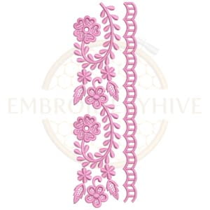 Buy flower border machine embroidery design