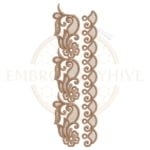 Buy flower border machine embroidery design