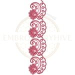 Buy flower border machine embroidery design