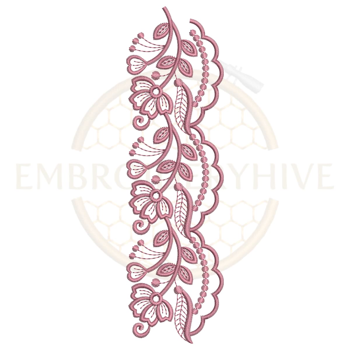 Buy flower border machine embroidery design