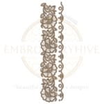 Buy flower border machine embroidery design