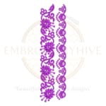 Buy flower border machine embroidery design