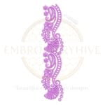 Buy flower border machine embroidery design