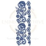 Buy flower border machine embroidery design