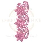 Buy flower border machine embroidery design