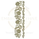 Buy flower border machine embroidery design