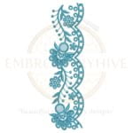 Buy flower border machine embroidery design