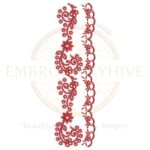 Buy flower border machine embroidery design