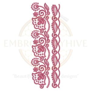 Buy flower border machine embroidery design