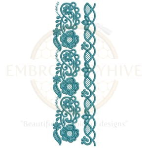 Buy flower border machine embroidery design