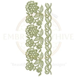 Buy flower border machine embroidery design