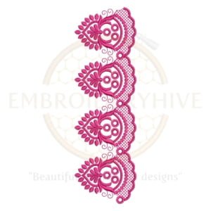 Buy flower border machine embroidery design