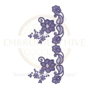 Buy flower border machine embroidery design